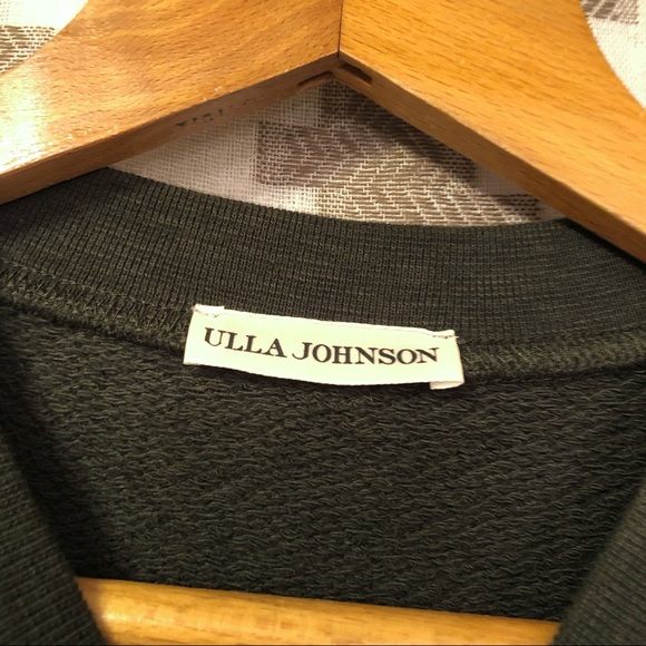 Ulla Johnson Lula Forest Green Leopard Pullover Sweatshirt - Picture 6 of 9